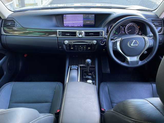 レクサス ＧＳ 450h Iパッケージ 岐阜県 2013(平25)年 8.3万km ソニックシルバー 禁煙車/純正ナビ/Bluetooth/クルーズコントロール/クリアランスソナー/前後コーナーセンサー/シートヒーター/エアシート/パワーシート/シートメモリー/パドルシフト/ビルトインETC/カーテンエアバッグ/盗難防止/ヘッドライトウォッシャー/純正フロアマット/純正アルミホイール/LEDヘッドライト/オートライト/オートハイビーム/スマートキー/カードキー/スペアキー/スペアタイヤ
