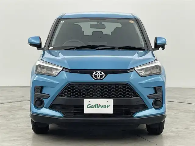 トヨタ ライズ X 福岡県 2019(令1)年 0.8万km ターコイズブルーマイカメタリック 純正メーカーナビ（Ｂｌｕｅｔｏｏｔｈ，ＴＶ）　/前方ドライブレコーダー　/横滑り防止装置　/アダプティブハイビームシステム　/ＭＴモード付き　/プッシュスタート　/電動格納式ドアミラー　/ＬＥＤ　/純正フロアマット