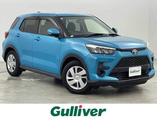トヨタ ライズ X 福岡県 2019(令1)年 0.8万km ターコイズブルーマイカメタリック 純正メーカーナビ（Ｂｌｕｅｔｏｏｔｈ，ＴＶ）　/前方ドライブレコーダー　/横滑り防止装置　/アダプティブハイビームシステム　/ＭＴモード付き　/プッシュスタート　/電動格納式ドアミラー　/ＬＥＤ　/純正フロアマット