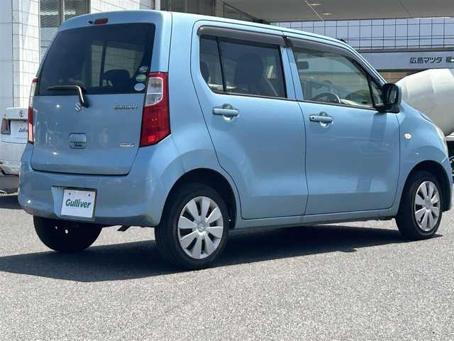 スズキ ワゴンＲ FX 広島県 2013(平25)年 8.6万km フィズブルーパールメタリック ワンオーナー/禁煙車/ＥＴＣ/ヘッドライトレベライザー/分割可倒式リアシート/リモコンキー/スペアキー/盗難防止装置/助手席シートアンダートレイ/保証書/取扱説明書