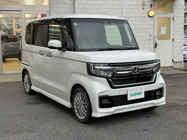 ホンダ Ｎ ＢＯＸ カスタム L ターボ 埼玉県 2021(令3)年 1.3万km プラチナホワイトパール ワンオーナー/純正8インチメモリナビ(VXU-217NBi)/フルセグテレビ/クルーズコントロール（追従機能付き)/バックカメラ/両側パワースライドドア/ETC/LEDヘッドライト/スマートキー×2