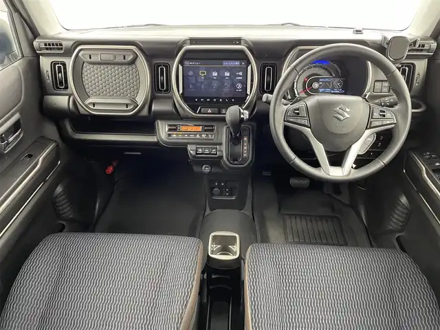 スズキ ハスラー Jスタイル Ⅱ ターボ 福井県 2023(令5)年 0.8万km オフブルーメタリック/ガンメタリック2トーンルーフ スズキコネクト対応純正９型メモリナビ　/（FM/AM/BT/CD/DVD/Ipod/AppleCarPlay/AndroidAuto)/全方位カメラ　/デュアルカメラブレーキサポート/４ＷＤ /スペアキー /シートヒーター /前後ドライブレコーダー/純正アルミホイール /ルーフレール /前後コーナーセンサー /LEDヘッドライト /社外マット