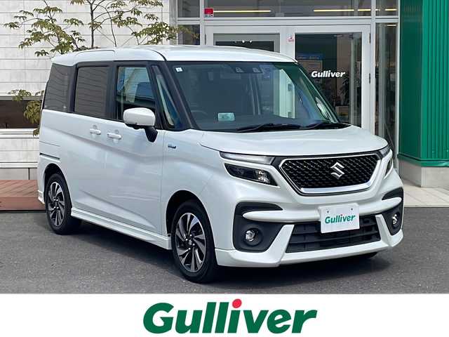 スズキ ソリオ バンディット HV MV 青森県 2021(令3)年 2.3万km ピュアホワイトP 4WD/純正メモリナビ・フルセグTV/CD・DVD・Bluetooth・SD・USB/全方位モニター/左パワースライドドア/前席シートヒーター/ヘッドアップディスプレイ/セーフティサポート/デュアルカメラブレーキサポート/アダプティブクルーズコントロール/ハイビームアシスト/車線逸脱警報/サイド・カーテンエアバッグ/前後ドライブレコーダー/ビルトインETC/LEDヘッドライト/LEDフォグランプ/純正15インチアルミ/スマートキー/プッシュスタート