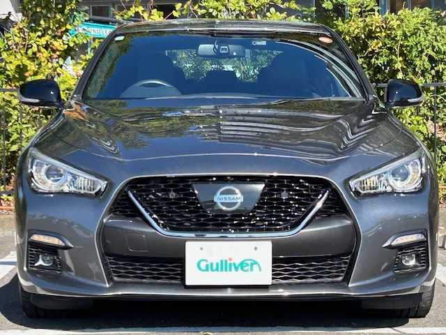 日産 スカイライン 400R 宮城県 2019(令1)年 1.6万km ダークメタルグレー ターボ/エマージェンシーブレーキ/車線逸脱防止支援/・アクティブレーンコントロール/・車線逸脱警報/前方支援/・インテリジェントぺダル/・カーブ減速支援/後側方支援/・後側方車両検知機能/・後側方衝突防止支援/インテリジェントクルーズコントロール/インテリジェントトレースコントロール/純正ナビ/・全方位カメラ/・Bluetooth/CD/フルセグTV/USB/AUX/前後コーナーセンサー/ETC2.0/純正ドライブレコーダー/プッシュスタート/スマートキー/パドルシフト/レザーシート/・パワーシート（運転席/助手席）/・ヒートシーター（運転席/助手席）/LEDヘッドライト/・オートライト/・フォグランプ/純正アルミホイール/純正フロアマット