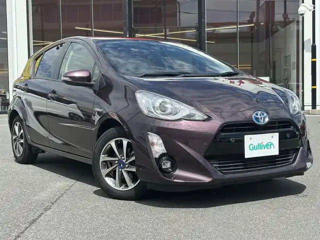 トヨタ アクア G ブラックソフトレザーセレ 宮城県 2016(平28)年 5万km ディープアメジストマイカメタリック 登録時走行距離４９９１２ｋｍ/純正ナビ/・Bluetooth/・ワンセグテレビ/・CD/DVD/・ＡＭ／ＦＭ/モデリスタ１５ＩＮアルミホイール/バックカメラ/クルーズコントロール/プリクラッシュセーフティ/レーンキープアシスト/ドライブレコーダー/オートライト/スマートキー/プッシュスタート/ウインカーミラー/ＬＥＤヘッドライト