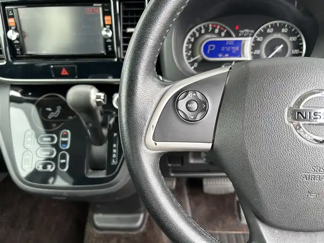 日産 デイズ ルークス ハイウェイスターX Gパッケージ 栃木県 2014(平26)年 7.3万km プレミアムパープルP 純正メモリナビ/フルセグTV/DVD/Bluetooth/バックカメラ/電動格納ミラー/ETC/前後ドライブレコーダー/両側パワースライドドア/スマートキー×2/プッシュスタート/ステアリングリモコン/HIDオートライト/フォグランプ/純正15インチAW/アイドリングストップ/保証書/取説/電動格納ミラー/ドアバイザー