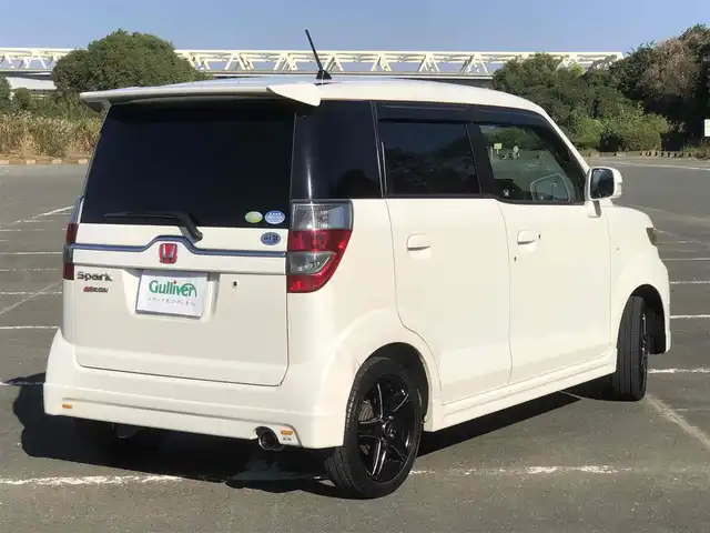 ホンダ ゼスト スパーク W 福岡県 2011(平23)年 10.7万km プレミアムホワイトパール 純正ナビ【VXM-118VS】/　ワンセグTV/CD/DVD/バックカメラ/ウィンカーミラー/ドアバイザー/純正フロアマット/社外15インチアルミホイール/柿本マフラー/保証書/取扱説明書