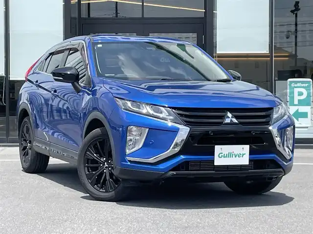 三菱 エクリプス クロス ブラックエディション 茨城県 2019(平31)年 6.4万km ライトニングブルーマイカ 社外ナビ/【iPod・USB・SD・DISC・TV・ラジオ・BT】/シートヒーター/パドルシフト/レーダークルコン/Bカメラ/前後コーナーセンサー/アイドリングストップ/HUD/BSM/オートブレーキホールド/純正アルミホイール/横滑り防止装置/レーンキープアシストコントロール/衝突被害軽減システム/セルスターGPSレーダー探知機