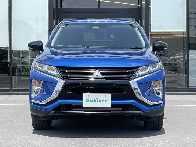 三菱 エクリプス クロス ブラックエディション 茨城県 2019(平31)年 6.4万km ライトニングブルーマイカ 社外ナビ/【iPod・USB・SD・DISC・TV・ラジオ・BT】/シートヒーター/パドルシフト/レーダークルコン/Bカメラ/前後コーナーセンサー/アイドリングストップ/HUD/BSM/オートブレーキホールド/純正アルミホイール/横滑り防止装置/レーンキープアシストコントロール/衝突被害軽減システム/セルスターGPSレーダー探知機