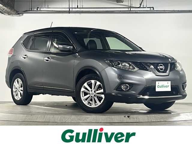 日産 エクストレイル 20X エマージェンシーブレーキ 広島県 2014(平26)年 4.7万km ダークメタルグレー 禁煙車/ワンオーナー/4WD/エマージェンシーブレーキ/車線逸脱警報/コーナーセンサー/純正ナビ（MM114D-W）/・フルセグ/CD/SD/AUX/バックカメラ/革巻きステアリング/オートライト/カプロンシート/前席シートヒーター/LEDヘッドライト/フォグランプ/スマートキー/プッシュスタート/スペアキー/ETC/純正ドアバイザー/アルミ付きスタッドレスタイヤ車載/純正17インチアルミホール/Wエアバック