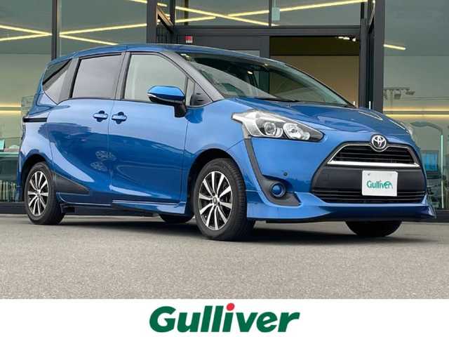 トヨタ シエンタ G 東京都 2017(平29)年 3.4万km ライトブルーM/グレーイッシュブルーマイカ セーフティセンス/プリクラッシュセーフティ/レーンキープアシスト/オートハイビーム/純正SDナビ（NSZT-W66T）/CD/DVD/TV/AM/FM/BT/バックカメラ/純正12.1型フリップダウンモニター/アイドリングストップ/両側パワースライドドア/ビルトインETC/スタッドレス×AW積込/保証書・取説・スペアキー