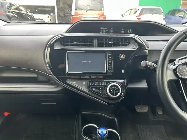 トヨタ アクア G 島根県 2017(平29)年 4万km コバルトブルーメタリック 純正SDナビ　/ワンセグTV　/バックカメラ　/Ｂｌｕｅｔｏｏｔｈ　/クルーズコントロール　/前席シートヒーター　/オートハイビーム　/スマートキー　/プッシュスタート　/衝突軽減ブレーキ　/レーンアシスト　/純正フロアマット/ドアバイザー/スペアキー1本