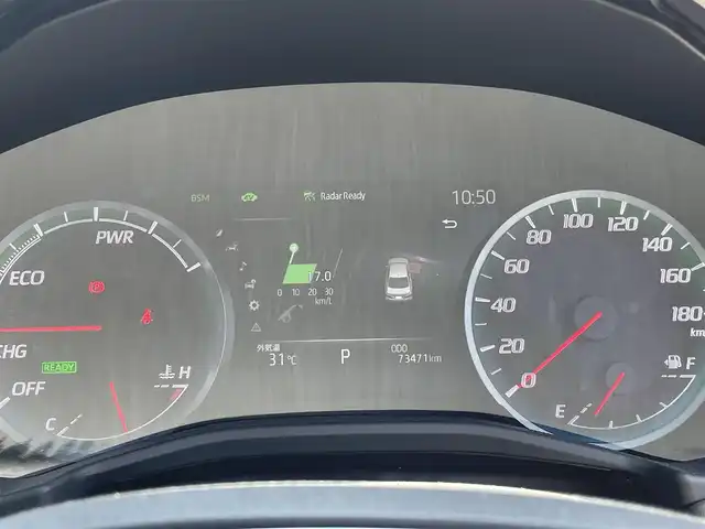 トヨタ クラウン ハイブリッド RS アドバンス 長野県 2018(平30)年 7.4万km ホワイトパールクリスタルシャイン 純正ナビ（CD、DVD、BL、BT、USB、Tconect）/バックカメラ/フルセグテレビ/ビルトインETC/クルーズコントロール追従有/前席パワーシート/前席シートヒーター/レーンキープアシスト/盗難防止装置/ステアリングヒーター/衝突軽減システム/前後コーナーセンサー/ブラインドスポットモニター/ブレーキホールド/純正フロアマット/純正１８AW/ダブルエアバック/カーテンエアバック/メモリーシート/LEDオートライト/オートマチックハイビーム/スマートキー/スペアキー（２本）/ローダウン/社外マフラー/保証書、取扱説明書