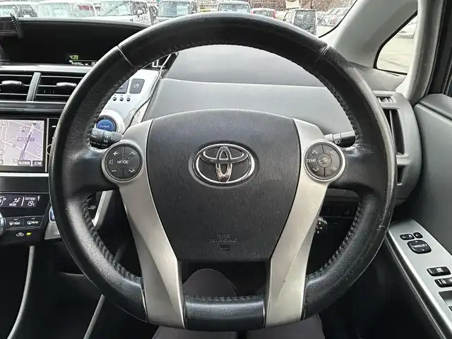 トヨタ プリウス α G 兵庫県 2014(平26)年 9.4万km ダークブルーマイカ ワンオーナー/純正ナビ/BT/フルセグ/USBポート/ETC/オートライト/純正フロアマット/純正ドアバイザー/フォグランプ/プッシュスタート/スマートキー/スペアキー/ヘッドライトウォッシャー