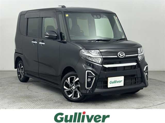 ダイハツ タント カスタム X 道央・札幌 2021(令3)年 2.7万km ブラックマイカメタリック ・ワンオーナー/・４WD/・寒冷地仕様/・純正SDナビ/・CD/DVD/SD/BT/iPod/USB/・TVフルセグ/・ドライブレコーダー（前のみ）/・スマートアシスト/・クリアランスソナー/・レーンキープアシスト/・横滑り防止装置/・両側パワースライドドア/・D＋N席シートヒーター/・ステアリングスイッチ/・LEDヘッドライト/・オートライト/・フォグランプ/・プッシュスタート/・スマートキー/・純正エンジンスターター/・純正14インチAW/・純正フロアマット/・ドアバイザー/・保証書/・取扱説明書