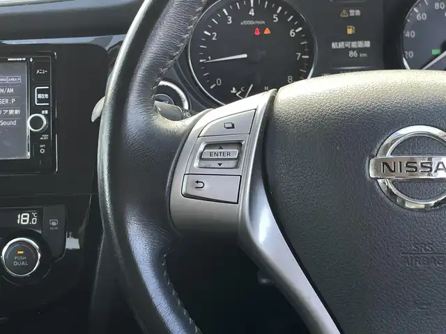 日産 エクストレイル 20X エマージェンシーブレーキ 宮崎県 2017(平29)年 5.3万km 黒 純正ナビゲーション（MM316D-W）/　AM FM CD DVD BT TV/バックカメラ/エマージェンシーブレーキ/運転席助手席シートヒーター/ルーフレール/フォグランプ/スマートキー/プッシュスタート/ウィンカーミラー/電動格納ミラー