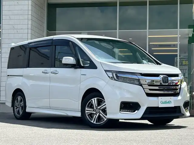 ホンダ ステップワゴン スパーダ ハイブリッド G EX ホンダセンシング 兵庫県 2018(平30)年 5.8万km プラチナホワイトパール 純正10インチSDナビ/BTオーディオ/USBポート/マルチビューカメラシステム/純正フリップダウンモニター/前席シートヒーター/ビルトインETC/アダプティブクルーズコントロール/ステアリングスイッチ/社外レーダー/フォグランプ/シートリフター
