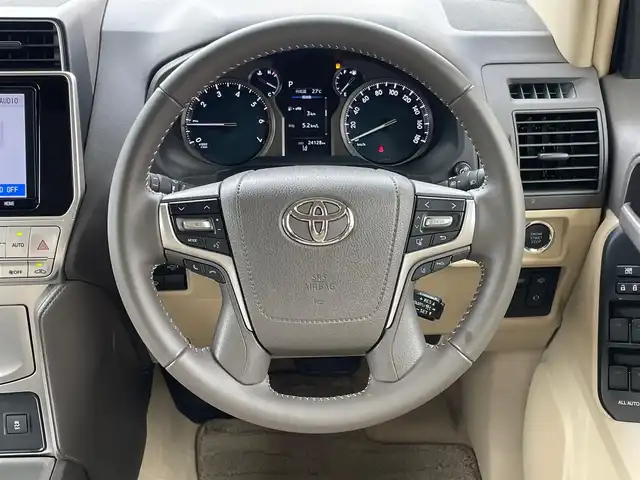 トヨタ ランドクルーザー プラド TX 愛知県 2022(令4)年 2.5万km ホワイトパールクリスタルシャイン /当店買取/禁煙/7人乗り/サンルーフ//純正SDナビNSZT-Y68T//フルセグTV/CD/SD/DVD/USB/Bluetooth//バックカメラ//LEDヘッド/AHB/Aライト//PCS/LDA/RSA/Pソナー//レーダークルーズコントロール//革巻きステアリング///ETC//保証書/取説/ナビ取説//スペアキー