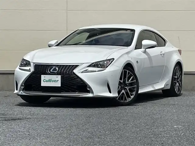 レクサス ＲＣ 300h Fスポーツ 茨城県 2015(平27)年 7.8万km ホワイトノーヴァガラスフレーク 純正ナビ/Bluetooth接続/フルセグTV/DVD再生機能/USB入力端子/前方ドライブレコーダー/レーダークルーズコントロール/電動革温冷席/ハンドルヒーター/D＋N席シートヒーター/D＋N席エアシート/D＋N席パワーシート/カーテンエアバック/プリクラッシュセーフティ/LEDヘッドライト/純正アルミホイール/ETC