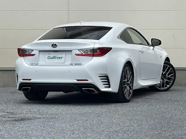 レクサス ＲＣ 300h Fスポーツ 茨城県 2015(平27)年 7.8万km ホワイトノーヴァガラスフレーク 純正ナビ/Bluetooth接続/フルセグTV/DVD再生機能/USB入力端子/前方ドライブレコーダー/レーダークルーズコントロール/電動革温冷席/ハンドルヒーター/D＋N席シートヒーター/D＋N席エアシート/D＋N席パワーシート/カーテンエアバック/プリクラッシュセーフティ/LEDヘッドライト/純正アルミホイール/ETC