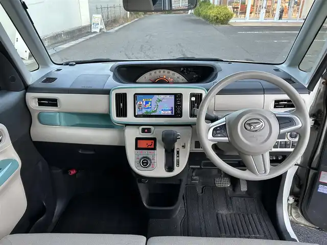 ダイハツ ムーヴ キャンバス X メイクアップ SA Ⅱ 福島県 2016(平28)年 11.8万km パールホワイトⅢ/ファインミントメタリック 2トーン (株)IDOMが運営する【じしゃロン福島店】の自社ローン専用車両になります。こちらは現金またはオートローンご利用時の価格です。自社ローンご希望の方は別途その旨お申付け下さい/純正ナビ/バックカメラ/TV/CD/AM/FM/ドアバイザー/ETC/ステアリングリモコン/プッシュスタート/オートエアコン/コーナーセンサー/積み込み冬タイヤ（２０２２年式・純正ホイールキャップ付き）/禁煙車