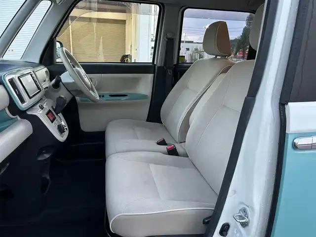 ダイハツ ムーヴ キャンバス X メイクアップ SA Ⅱ 福島県 2016(平28)年 11.8万km パールホワイトⅢ/ファインミントメタリック 2トーン (株)IDOMが運営する【じしゃロン福島店】の自社ローン専用車両になります。こちらは現金またはオートローンご利用時の価格です。自社ローンご希望の方は別途その旨お申付け下さい/純正ナビ/バックカメラ/TV/CD/AM/FM/ドアバイザー/ETC/ステアリングリモコン/プッシュスタート/オートエアコン/コーナーセンサー/積み込み冬タイヤ（２０２２年式・純正ホイールキャップ付き）/禁煙車