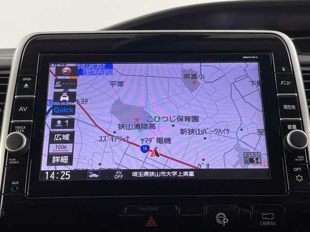 日産 セレナ ハイウェイスター Vセレクション 埼玉県 2018(平30)年 8.6万km ダイヤモンドブラック フリップダウンモニター　/純正ナビ　/全方位カメラ　/両側パワースライドドア　/ビルトインＥＴＣ　/コーナーセンサー　/衝突軽減ブレーキ　/クルーズコントロール　/横滑り防止措置　/駐車支援　/アイドリングストップ/革巻きハンドル/純正フロアマット