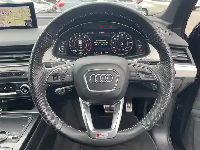 アウディ Ｑ７ 2.0TFSIクワトロ アダプティブエアサス Sライン 福岡県 2018(平30)年 6万km ディープブラックパールエフェクト 純正ナビ/(CD/DVD/USB/SD/AUX/Bt/フルセグ)/360°カメラ/ドラレコ前後/ETC/サンルーフ/エアサス/バーチャルコックピット/4ゾーンAAC/オートホールド/ブラインドスポットモニター/ACC/レーンキープアシスト/サイドアシスト/黒革シート/シートヒーター全席/シートメモリD-N/パワーシートD-N/革巻きステアリング/ステアリングスイッチ/パドルシフト/電動リヤゲート/HID/オートライト/フォグライト（リヤ）/コーナーセンサー前後/純正フロアマット/純正20インチAW