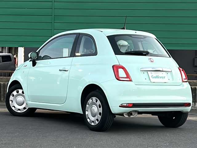 フィアット ５００ 1．2 ポップ 茨城県 2021(令3)年 1.3万km LATTE MENTA 禁煙車/純正ナビ/Bluetooth搭載/社外カメラ/純正ホイール/14インチアルミホール/エアバック/カーテンエアバック/走行距離少/USB入力端子/AC/ETC/横滑り防止機能