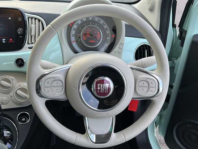 フィアット ５００ 1．2 ポップ 茨城県 2021(令3)年 1.3万km LATTE MENTA 禁煙車/純正ナビ/Bluetooth搭載/社外カメラ/純正ホイール/14インチアルミホール/エアバック/カーテンエアバック/走行距離少/USB入力端子/AC/ETC/横滑り防止機能