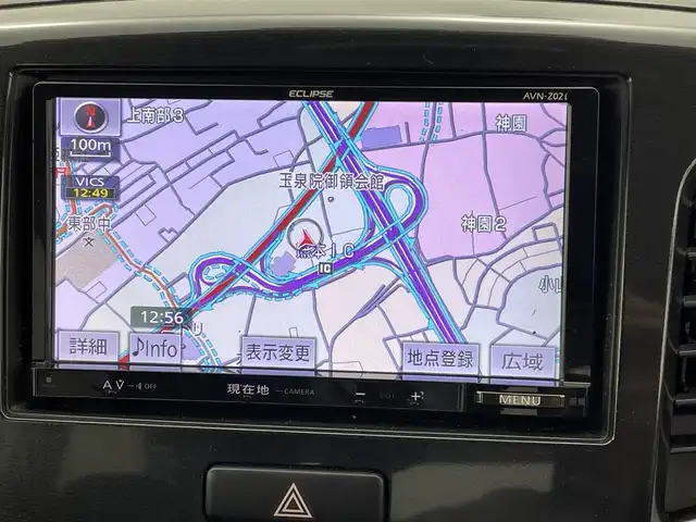 スズキ ワゴンＲ スティングレー X 熊本県 2013(平25)年 5.4万km パールホワイト 禁煙車/社外ナビAVN-Z02i/CD/DVD/DTV/Bluetooth/バックカメラ/ETC/アイドリングストップ/オートエアコン/オートライト/HIDライト/純正フロアマット/純正アルミホイール/ドアバイザー/スマートキー/プッシュスタート /スペアキー1本