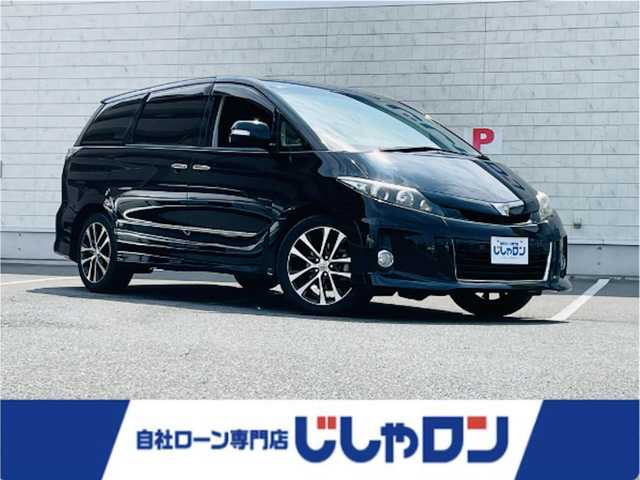 トヨタ エスティマ アエラス プレミアムエディション 岡山県 2014(平26)年 12.3万km ブラック (株)IDOMが運営する【じしゃロン岡山店】の自社ローン専用車両になります。こちらは現金またはオートローンご利用時の価格です。自社ローンご希望の方は別途その旨お申付け下さい/・準正ナビゲーション/・両側電動スライドドア/・バックカメラ/・クルコン/・ＥＴＣ