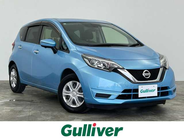 日産 ノート X 群馬県 2016(平28)年 4.1万km ソニックブルー 純正７型ナビ　全方位カメラ　Ｂｌｕｅｔｏｏｔｈ　エマージェンシーブレーキ　電動格納ミラー　前後コーナーセンサー　ＥＴＣ　オートライト　アイドリングストップ　プッシュスタート　スマートキー