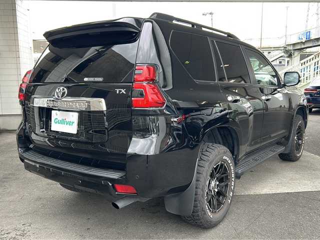 トヨタ ランドクルーザー プラド TX 徳島県 2023(令5)年 3.9万km ブラック ワンオーナー /サンルーフ/7インチ純正SDナビ/(NSZT-W68T)/CD/DVD再生機能/Bluetooth /バックカメラ /ＬＥＤヘッドライト /フロントフォグランプ/ウィンカーミラー /電動格納ミラー/ヘッドライトウォッシャー/オールオートウィンドウ/ルーフレール /クルコン追従有 /レーンキープアシスト/純正ドラレコ(前方のみ) /MUD VANCE17インチAW  /サイドステップ /Wエアバッグ/カーテンエアバッグ
