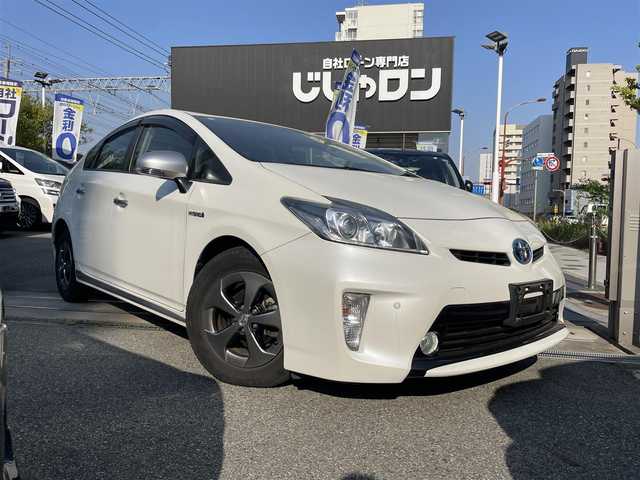 トヨタ プリウス S　マイコーデ 兵庫県 2014(平26)年 5.2万km ホワイトパールクリスタルシャイン (株)IDOMが運営する【じしゃロン西宮店】の自社ローン専用車両になります。こちらは現金またはオートローンご利用時の価格です。自社ローンご希望の方は別途その旨お申付け下さい/＊ETC/＊バックカメラ/＊フルセグ/＊オートライト
