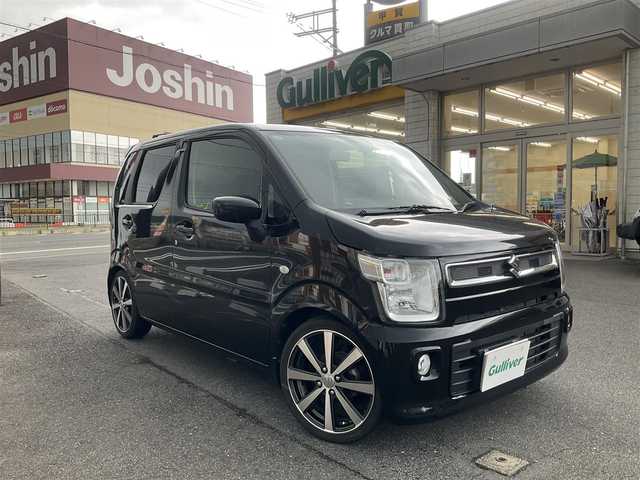 スズキ ワゴンＲ FA 滋賀県 2021(令3)年 5.6万km ブルーイッシュブラックパール3 車検8年10月まで/5MT/イクリプス7インチナビ/Bluetooth、CD、DVD、フルセグテレビ/バックカメラ/360°ドライブレコーダー/社外LEDヘッドライト/フォグランプ/社外サスペンション/社外16インチアルミホイール/ルーフエンドスポイラー/純正フロアマット/スペアキー有り/取扱説明書/保証書