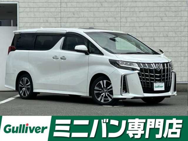 トヨタ アルファード S Cパッケージ 福岡県 2022(令4)年 1.6万km ホワイトパールクリスタルシャイン 純正10型ナビ(フルセグTV/BT)バックモニター後席モニターＷサンルーフ三眼LEDヘッドライトシーケンシャルウィンカートヨタセーフティーセンスコーナーセンサーBSM電動リアゲート両側パワスラレーダークルコンETCデジタルインナーミラーUSBポートシートヒーターハンドルヒーターオットマン純正アルミホイール18インチスマートキープッシュスタート