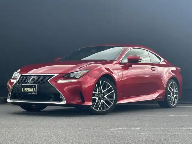レクサス ＲＣ 300h Fスポーツ 茨城県 2015(平27)年 8.6万km ラディアントレッドコントラストレイヤリング 純正ナビ/（AM.FM.CD.DVD.BT.USB）/フルセグTV/バックカメラ/ETC/クルーズコントロール/ブラインドスポットモニター/赤革シート/D/N席パワーシート/D/N席シートヒーター/D/N席ベンチレーション/ステアリングヒーター/パドルシフト/ステアリングスイッチ/プッシュスタート/スマートキー/純正19インチAW