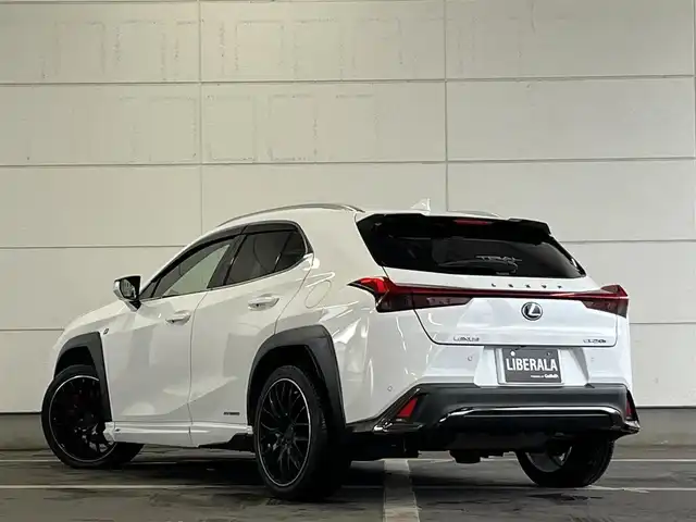 レクサス ＵＸ 250h Fスポーツ 山形県 2019(平31)年 6万km ホワイトノーヴァガラスフレーク パノラマSR/3眼LEDヘッドライト/ドライブモードセレクト/純正HDDナビ/CD/DVD/Bluetooth/フルセグTV/AUX/USB/全周囲・バックカメラ/レッドレザーシート/シートヒーター/エアシート/ETC2.0/ハンズフリーパワーバックドア/レーダークルーズコントロール/ステアリングヒーター/社外TOM‘Sエアロパーツ/ヘッドアップディプレイ/置くだけ充電/スペアキー1本/カードキー１枚/社外AW付スタッドレスタイヤ有