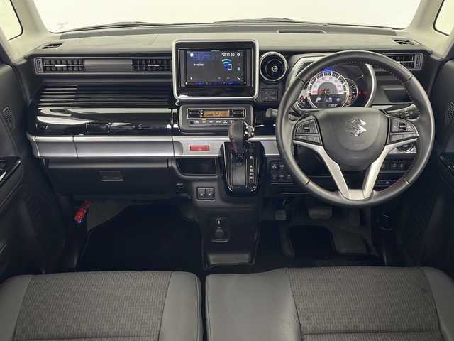 スズキ スペーシア カスタム HYBRID XS ターボ 秋田県 2020(令2)年 1.8万km ブルーイッシュブラックパール3 4WD/カロッツェリアディスプレイオーディオ　/ＡＭ／ＦＭ／Ｂｌｕｅｔｏｏｔｈ/両側パワースライドドア　/ヘッドアップディスプレイ　/全方位カメラ/スズキセーフティサポート/クルーズコントロール/LEDヘッドライト　/フォグランプ　/前席シートヒーター　/プッシュスタート/スペアキー　/ETC/フロアマット/純正アルミホイール/ハーフレザーシート/ワンオーナー/取扱説明書/保証書