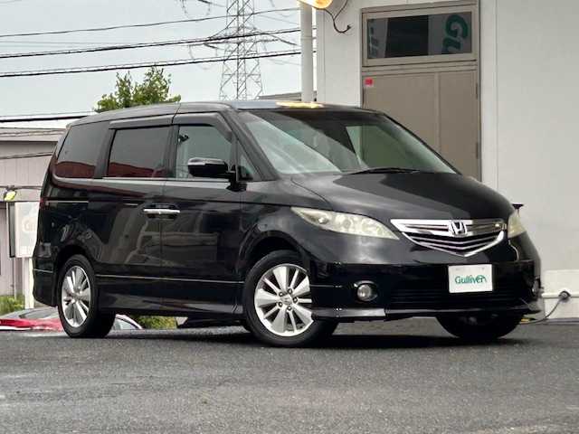 ホンダ エリシオン X 宮城県 2006(平18)年 16.4万km ナイトホークブラックパール 片側パワースライドドア/3列シート/オートライト/ETC/純正フロアマット/スタッドレス純正AW(215/60R17)５ｍｍ