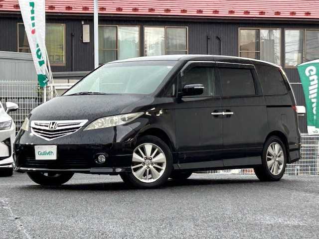 ホンダ エリシオン X 宮城県 2006(平18)年 16.4万km ナイトホークブラックパール 片側パワースライドドア/3列シート/オートライト/ETC/純正フロアマット/スタッドレス純正AW(215/60R17)５ｍｍ