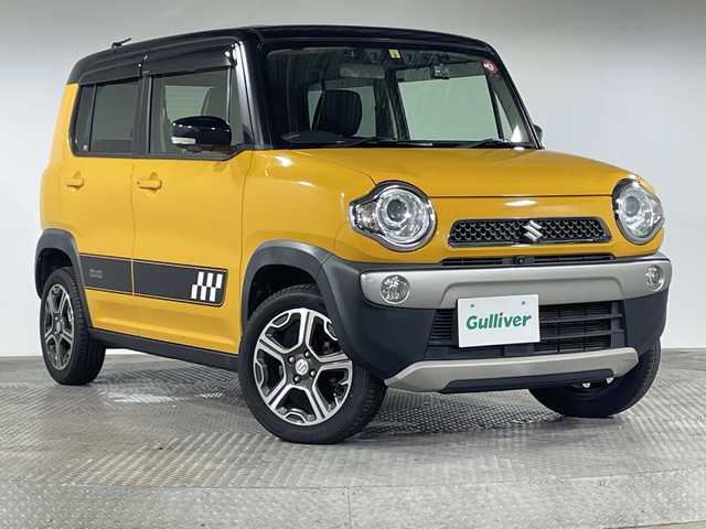 スズキ ハスラー X 神奈川県 2018(平30)年 7.1万km アクティブイエロー/ブラック2トーンルーフ ２トーンカラー/純正８型メモリーナビゲーション【AVIC-RLS901】/フルセグ　Bluetooth　CD DVD　AM FM USB　iPod　AUX/全方位カメラ/レーンアシスト/デュアルカメラブレーキサポート/衝突被害軽減ブレーキ/ダウンヒルアシストコントロール/アイドリングストップ/社外前後ドライブレコーダー/革巻きステアリング/前席シートヒーター/プッシュスタート/スマートキー/純正15インチアルミホイール/HIDヘッドライト/オートライト/フロントフォグランプ/サイドステッカー/スペアキー