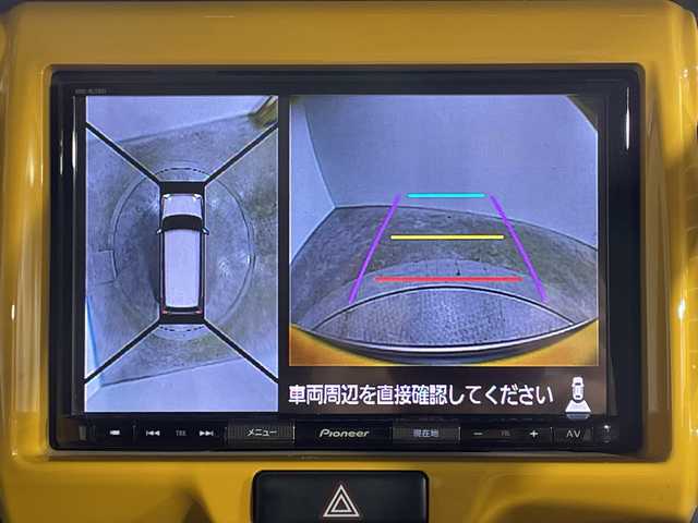 スズキ ハスラー X 神奈川県 2018(平30)年 7.1万km アクティブイエロー/ブラック2トーンルーフ ２トーンカラー/純正８型メモリーナビゲーション【AVIC-RLS901】/フルセグ　Bluetooth　CD DVD　AM FM USB　iPod　AUX/全方位カメラ/レーンアシスト/デュアルカメラブレーキサポート/衝突被害軽減ブレーキ/ダウンヒルアシストコントロール/アイドリングストップ/社外前後ドライブレコーダー/革巻きステアリング/前席シートヒーター/プッシュスタート/スマートキー/純正15インチアルミホイール/HIDヘッドライト/オートライト/フロントフォグランプ/サイドステッカー/スペアキー