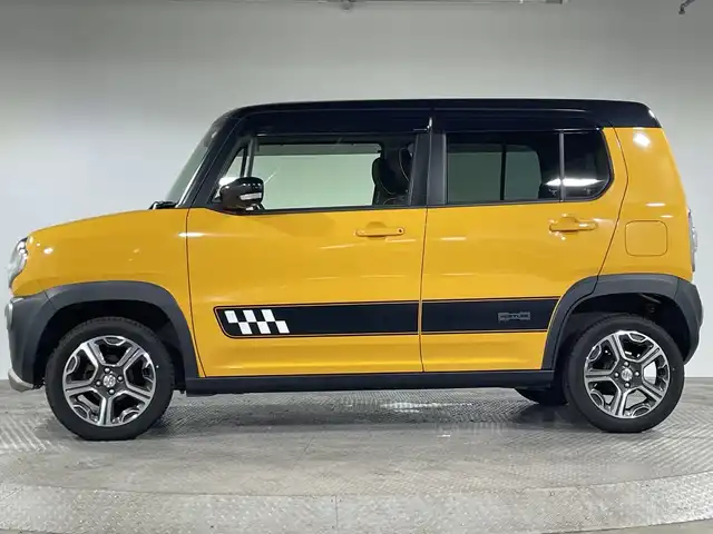 スズキ ハスラー X 神奈川県 2018(平30)年 7.1万km アクティブイエロー/ブラック2トーンルーフ ２トーンカラー/純正８型メモリーナビゲーション【AVIC-RLS901】/フルセグ　Bluetooth　CD DVD　AM FM USB　iPod　AUX/全方位カメラ/レーンアシスト/デュアルカメラブレーキサポート/衝突被害軽減ブレーキ/ダウンヒルアシストコントロール/アイドリングストップ/社外前後ドライブレコーダー/革巻きステアリング/前席シートヒーター/プッシュスタート/スマートキー/純正15インチアルミホイール/HIDヘッドライト/オートライト/フロントフォグランプ/サイドステッカー/スペアキー