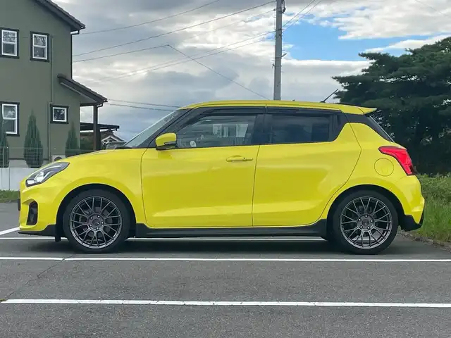 スズキ スイフト スポーツ 福島県 2019(平31)年 7.7万km チャンピオンイエロー 社外ナビ/BT、MSV、フルセグTV/スマートキー/プッシュスタート/ETC/クルーズコントロール/ドライブレコーダー/純正フロアマット/運転席シートヒーター/オートライト/純正17インチAW車載