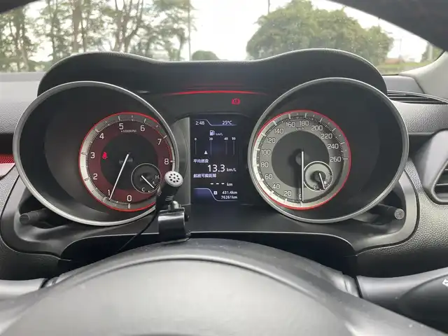 スズキ スイフト スポーツ 福島県 2019(平31)年 7.7万km チャンピオンイエロー 社外ナビ/BT、MSV、フルセグTV/スマートキー/プッシュスタート/ETC/クルーズコントロール/ドライブレコーダー/純正フロアマット/運転席シートヒーター/オートライト/純正17インチAW車載