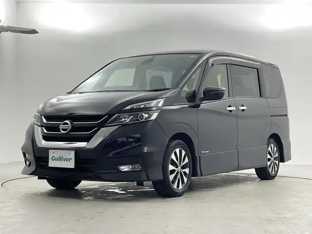 日産 セレナ ハイウェイスター Vセレクション 福井県 2017(平29)年 9.9万km ブリリアントホワイトパール 純正SDナビ/(AM/FM/CD/DVD/Bluetooth/フルセグ)/バックカメラ/クルーズコントロール/両側パワースライドドア/パーキングアシスト/衝突被害軽減システム/コーナーセンサー/標識検知システム/アイドリングストップ/ECOモード/オートライト/ウィンカーミラー/プッシュスタート/ドアバイザー/ETC/スペアキー