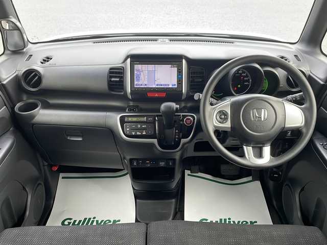 ホンダ Ｎ ＢＯＸ G Lパッケージ 山形県 2016(平28)年 4.9万km プレミアムホワイトパールⅡ 禁煙者/ワンオーナー/純正ナビ/Bluetooth/CD/AM/FM/ワンセグTV/バックカメラ/シートヒーター（D/N席）/片側パワースライド/横滑り防止装置　/アイドリングストップ/電格ミラー/ミラーヒーター/ヘッドライトレベライザー/ETC/ECON/純正フロアマット/盗難防止装置/スタッドレスタイヤ付き（純正アルミホイール）