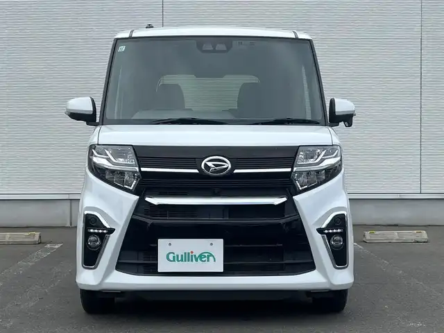 ダイハツ タント カスタム X 秋田県 2019(令1)年 4.7万km シャイニングホワイトパール ４WD/LEDヘッドライト/純正ナビ/衝突軽減システム/フルセグ/全方位カメラ/両側パワスラ/純正アルミ/純正エアロパーツ/前席シートヒーター/アイドリングストップ/コーナーセンサー/プッシュスタート/純正フロアマット/純正ドアバイザー/ETC/社外エンジンスターター/ドライブレコーダー/ステアリングスイッチ/オートライト/オートエアコン/パワーステアリング/パワーウィンドウ/横滑り防止/盗難防止装置/レベライザー/電動格納ウィンカーミラー/保証書/取扱説明書/記録簿